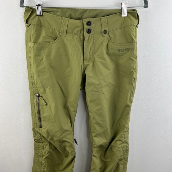 BURTON Algae Green DryRide Waterproof TWC Sundown Snowboard Pants Size XS - Picture 2 of 8